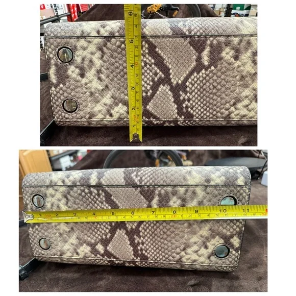 Michael Kors Snake Print Satchel Handbag - Picture 8 of 10